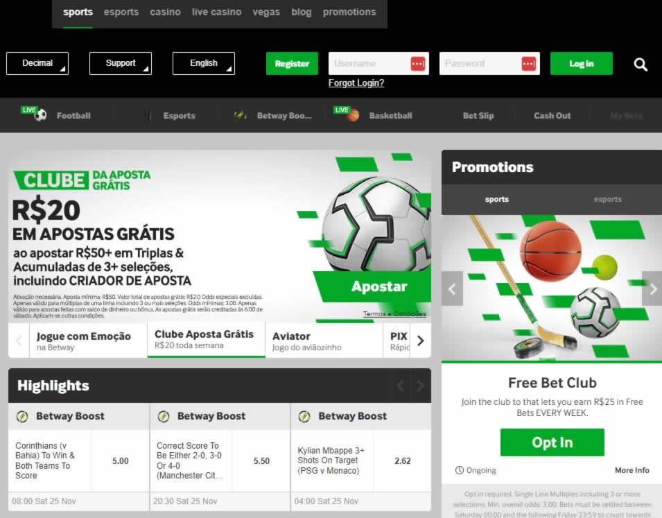 Selecionamos os principais eventos esportivos de diferentes maneiras para analisar os valores das probabilidades e compará-los com outras grandes plataformas de apostas esportivas. No final, as odds dadas por liga bwin 23kfbet com ficaram dentro da média geral do mercado e não houve grandes alterações.